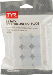TYR Silicone Ear Plugs- 12 Pack