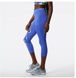 W New Balance Graphic Impact Run Mid Rise Crop