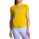 W Brooks Distance Graphic Short Sleeve