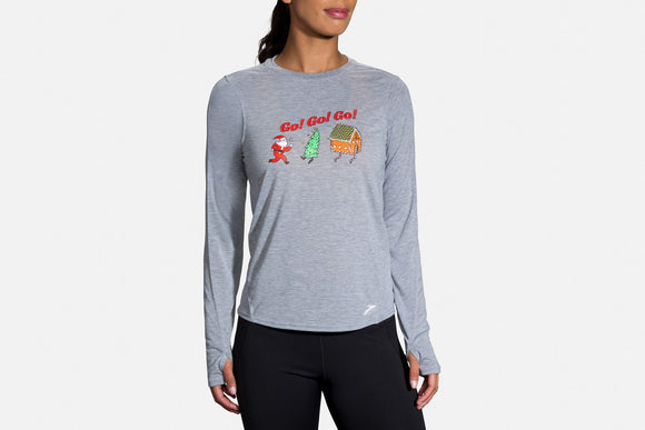 W Brooks Distance Graphic Merry Long Sleeve